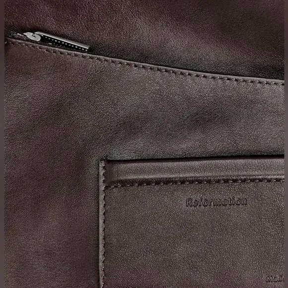 Reformation Medium Vittoria Tote Bag NWT in Tobacco Leather - Picture 4 of 4